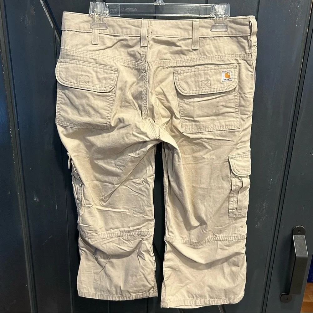 Carhartt Women’s Cropped Cargo Pants Ripstop Khaki Workwear Casual, Sz 6
